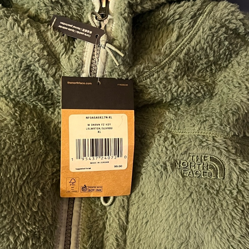 The North Face Sage Green Fleece Jacket- XL - Picture 9 of 9